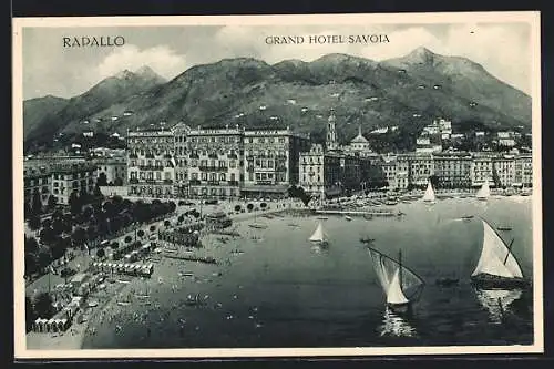 AK Rapallo, Teilansicht mit Grand Hotel Savoia