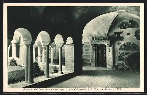 AK Roma, S. Lorenzo al Verano, Catacombe di S. Ciriaca, Peristillo del Chiostro