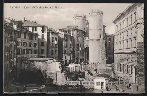 AK Genova, Ruderi dell`antica Porta S. Andrea