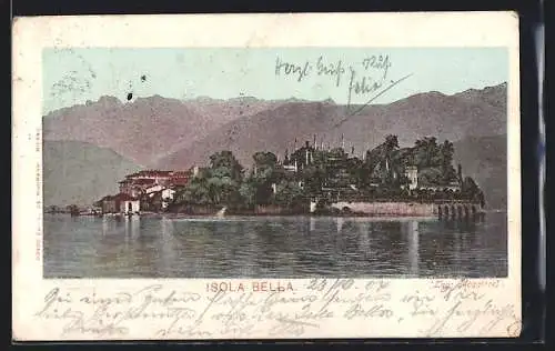 AK Isola Bella /Lago Maggiore, Ortsansicht vom Wasser