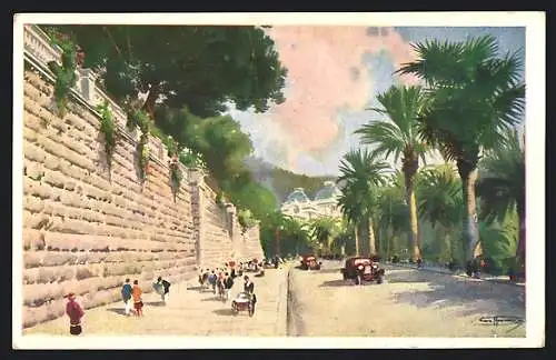 Künstler-AK Ospedaletti, Corso Regina Margherita