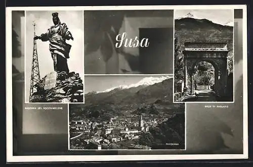 AK Susa, Madonna del Rocciamelone, Panorama, Arco di Augusto