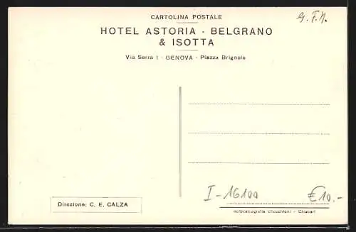 AK Genova, Hotel Astoria & Belgrano, Via Serra 1, Giardino d`inverno