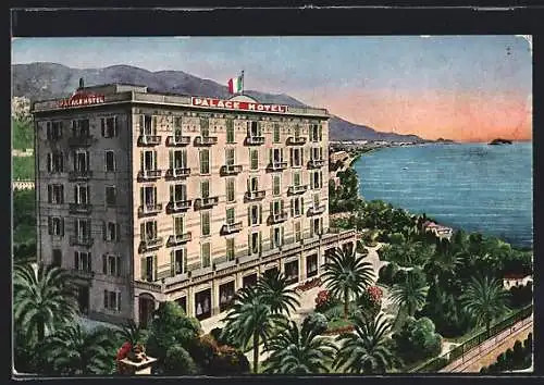 Künstler-AK Alassio, Palace Hotel