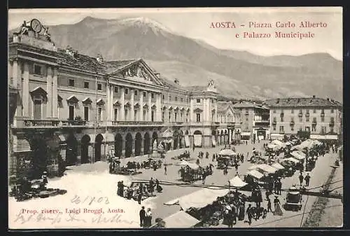 AK Aosta, Piazza Carlo Alberto e Palazzo Municipale