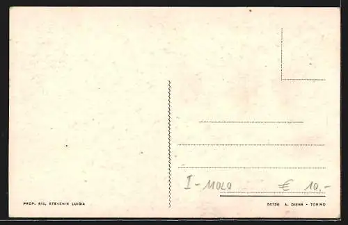 AK Gaby, Monumento ai Caduti e sfondo Colle della Vecchia