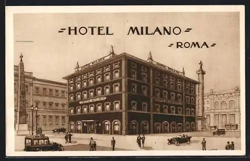 AK Roma, Hotel Milano, Obelisk