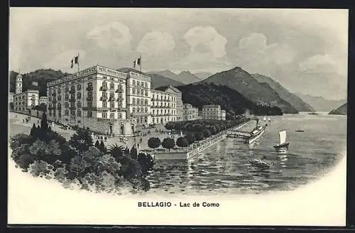 Künstler-AK Bellagio, Hotel Pension Florence