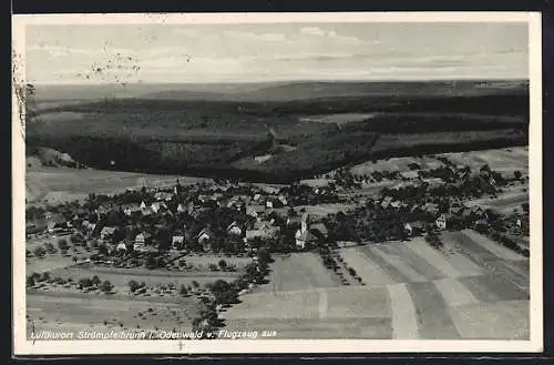 AK Strümpfelbrunn, Ortsansicht vom Flugzeug aus gesehen