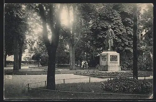 AK Lörrach, Hebel-Park mit Denkmal