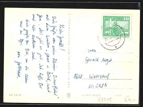 AK Gera, Platz der Opfer des Faschismus, Hauptbahnhof, Strasse der Republik