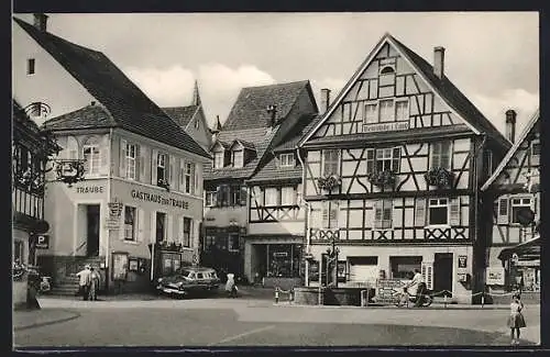 AK Gernsbach, Hofstätte mit Weinstube zum Laub und Gasthaus zur Traube