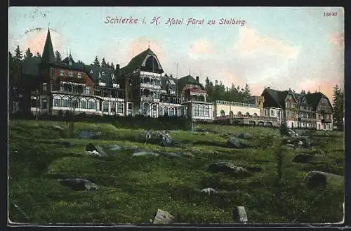 AK Schierke i. H., Hotel Fürst zu Stolberg