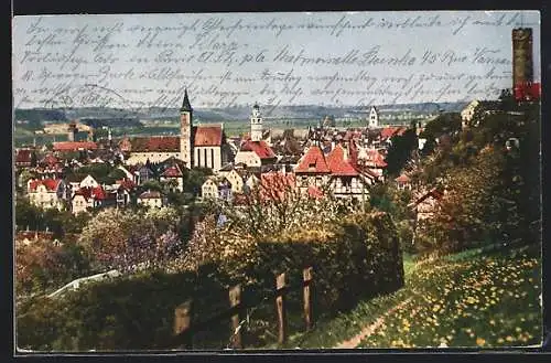 AK Ravensburg / Württ., Ortsansicht mit Kirche