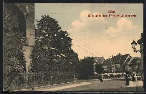 AK Erfurt, Blick nach dem Friedrich-Wilhelmplatz