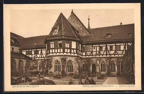 AK Bebenhausen, Kreuzgärtchen im Schloss