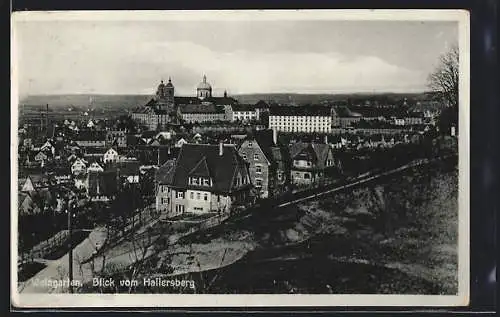 AK Weingarten / Württ., Blick vom Hallersberg