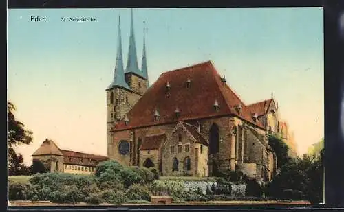 AK Erfurt, Blick zur St. Severikirche
