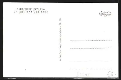 AK Tauberbischofsheim, Blick auf die St. Bonifatiuskirche