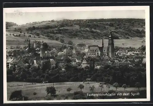 AK Tauberbischofsheim, Ortsansicht mit dem Sprait