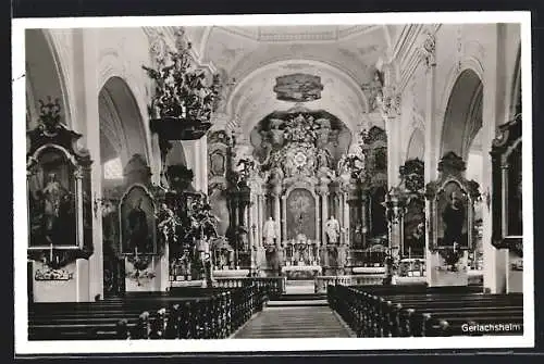 AK Gerlachsheim, Innenansicht der Kirche