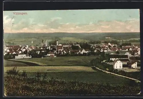 AK Villingen / Baden, Blick über die Felder