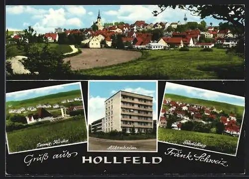 AK Hollfeld /Fränk. Schweiz, Altenheim, Siedlung, Ortsansicht