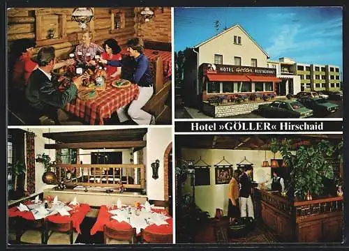 AK Hirschaid, Hotel-Restaurant Göller mit Innenansichten