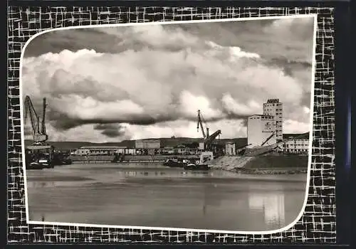 AK Bamberg, der neue Hafen, eingeweiht 1962