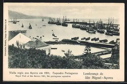 AK Sao Miguel /Acores, Esquadra Portugueza, Visita regia aos Acores em 1901
