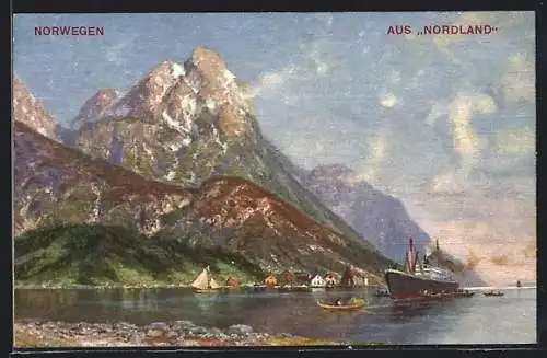 AK Norwegen, aus Nordland, Schiff