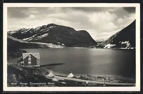 AK Norge, Djupvasshytta Hotel mit Bergblick