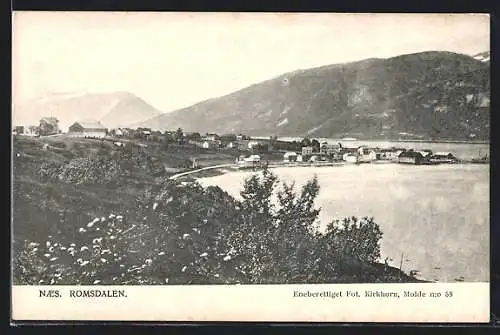 AK Naes /Romsdalen, Ortsansicht am Fjord