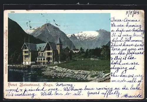 AK Balholm /Sogn, Hotel Balestrand