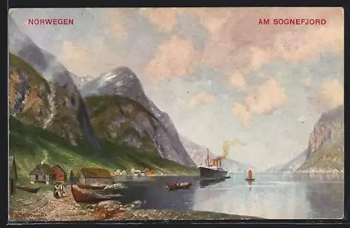 Künstler-AK Norwegen, Am Sognefjord