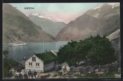AK Merok, Dampfer auf dem Fjord