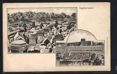 AK Kaphernaum, Ortsansicht, Segelboot