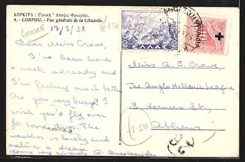 AK Corfou, Vue générale de la Citadelle