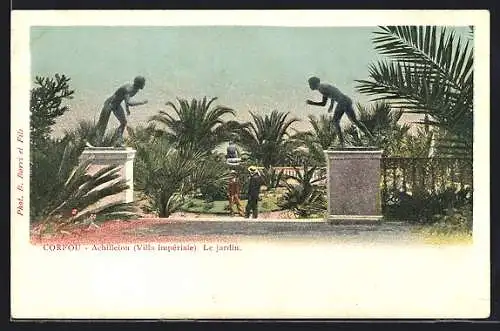 AK Corfou, Achilleion, Villa impériale, Le jardin