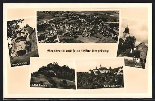 AK Gerabronn, Gesamtansicht, Schloss Morstein, Schloss Tierberg, Schloss Langenburg