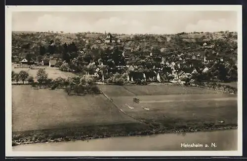 AK Heinsheim a. N., Teilansicht mit Kirche