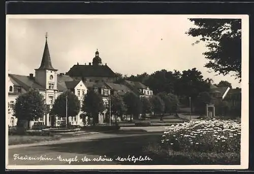 AK Frauenstein /Erzgeb., Marktplatz mit Kirche