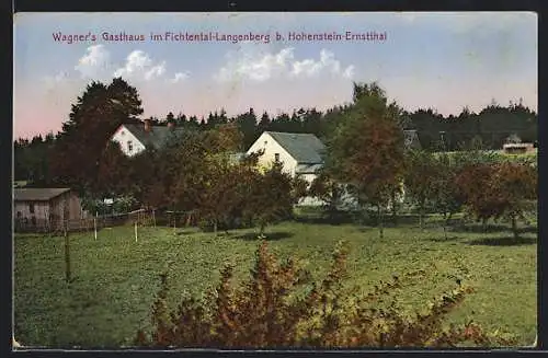 AK Hohenstein-Ernstthal, Gasthaus Wagner im Fichtental-Langenberg