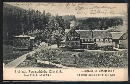 AK Erlbach / Colditz, Gasthaus Rinnmühle