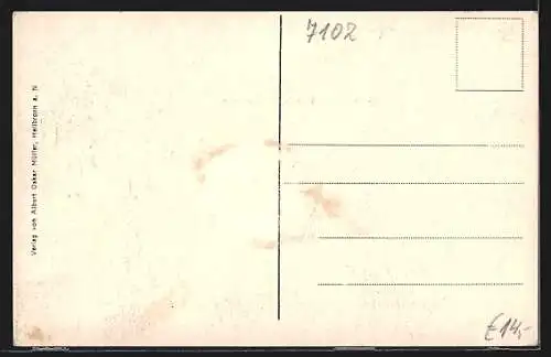 AK Weinsberg, Gasthof zur Traube und Kernerhaus, Strassenpartie