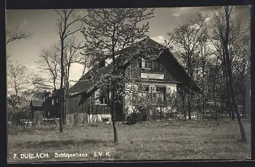 AK Durlach, Schützenhaus JVK mit Garten
