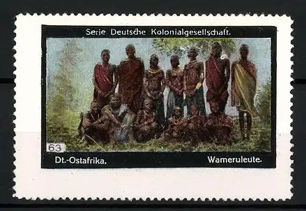 Reklamemarke Deutsch-Ostafrika, Warmeruleute, Serie: Deutsche Kolonialgesellschaft, Bild 63