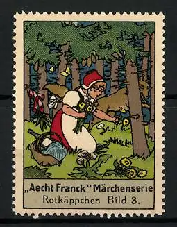 Reklamemarke Aecht Franck Märchenserie, Rotkäppchen, Bild 3