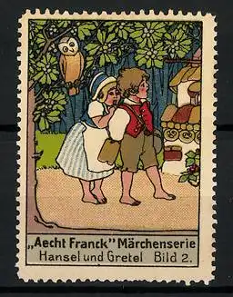 Reklamemarke Aecht Franck Märchenserie, Hänsel und Gretel, Bild 2