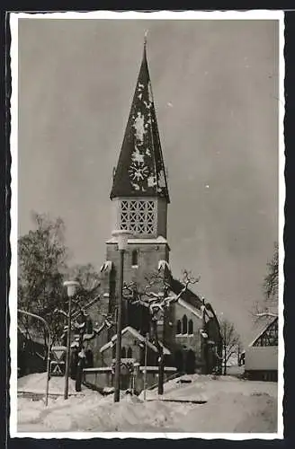 AK Gschwend / Württ., Kirche im Schnee